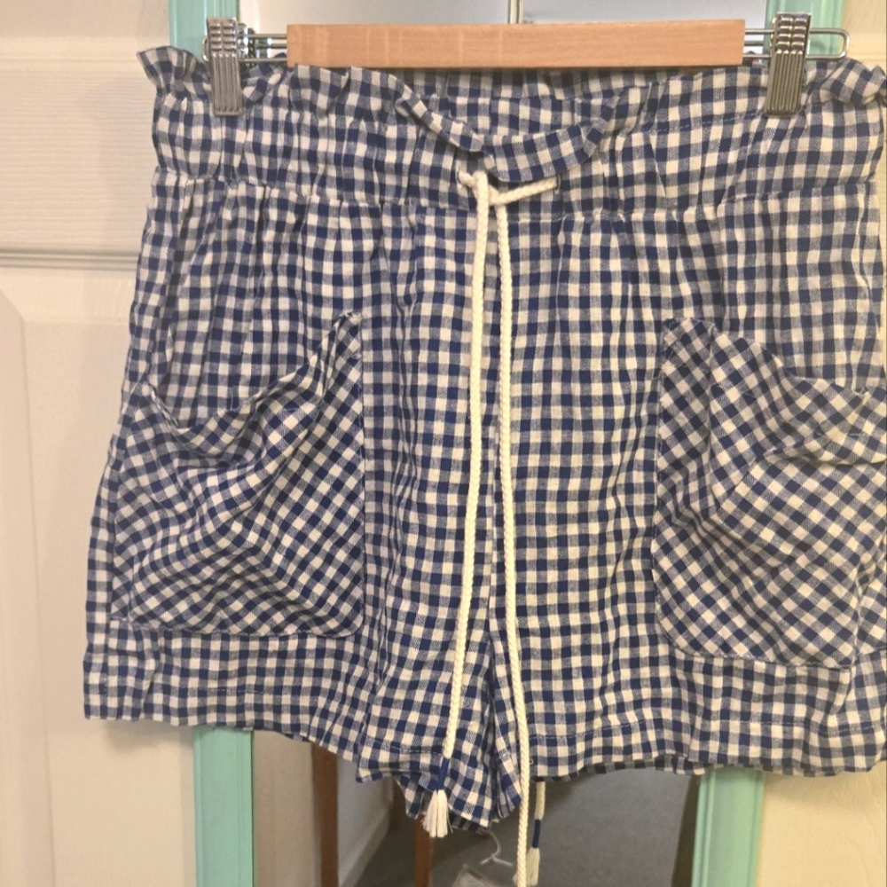 Blue Gingham Women's Shorts